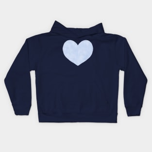 Watercolor Hearts - Navy Blue Palette Kids Hoodie